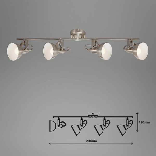 BRILO 2049-042 Bodové svítidlo 79 cm 4x E14 40W satén-bílé - BRILO