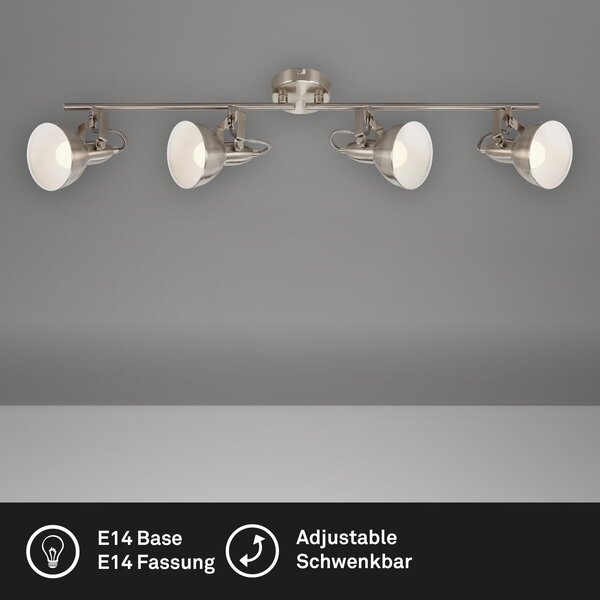 BRILO 2049-042 Bodové svítidlo 79 cm 4x E14 40W satén-bílé - BRILO