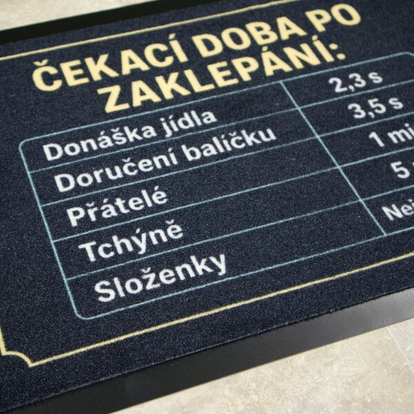 Mercury Flooring, Rohožka Čekací doba 40x60 cm - na ven i na doma, 40x60, černá