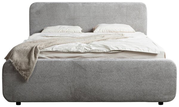 ČALOUNĚNÁ POSTEL, 140/200 cm, šedá MID.YOU - Postele s úložným prostorem, Online Only