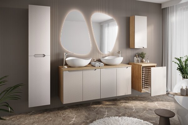 Comad Koupelnová skříňka závěsná horní Luxor Beige 35 béžová/dub olejovaný