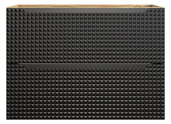 Comad Koupelnová skříňka pod umyvadlo Luxor Black 80 černá/dub olejovaný