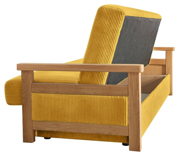 ROZKLÁDACÍ POHOVKA, textil, hořčicově žlutá P & B - Rozkládací pohovky, Online Only