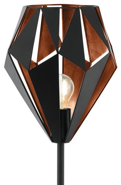 Stojací lampa CARLTON 1 černá/měď