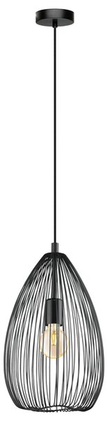 Závěsné svítidlo CLEVEDON černý kov, průměr 24 cm