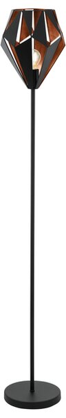 Stojací lampa CARLTON 1 černá/měď