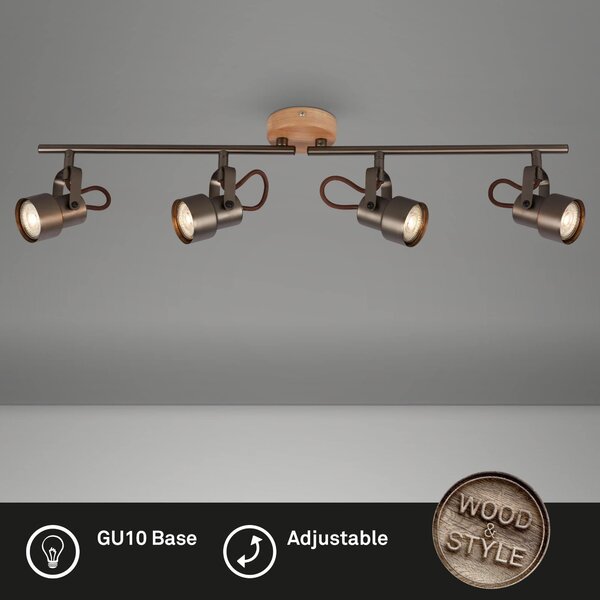 BRILO 2872-045 Bodové svítidlo 68,4 cm 4xGU10 20W 1840lm antická šedá - BRILO