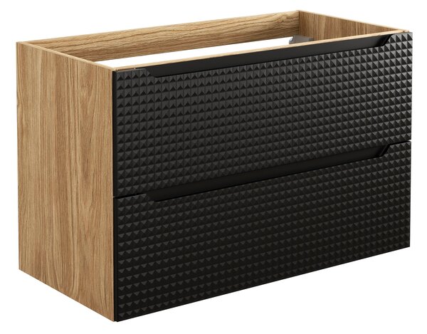 Comad Koupelnová skříňka pod umyvadlo Luxor Black 90 černá/dub olejovaný