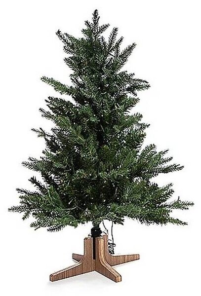 Luxusní vánoční 3D stromek QVC / jedle / 90 cm / 200 LED Deluxe / 132 barevných efektů / zelená