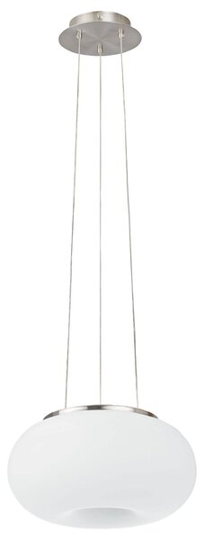 Závěsné svítidlo OPTICA opálové sklo/matný nikl, průměr 28 cm