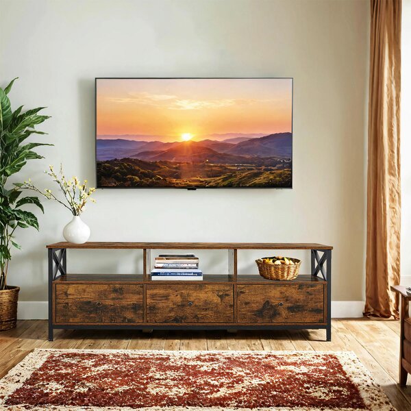 KOMODA POD TELEVIZI, černá, tmavě hnědá, 147/50/40 cm MID.YOU - Online Only TV příslušenství, Online Only