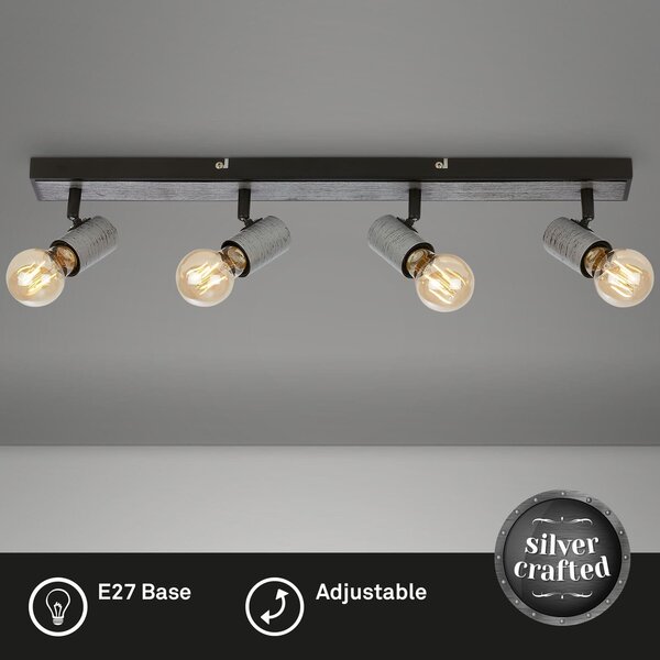 BRI 2222-044 Bodové svítidlo 63 cm 4x E27 max. 60W antická stříbrná - BRILONER