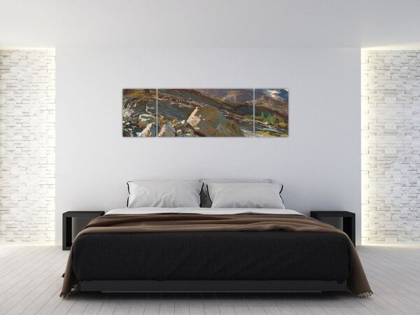 Obraz - John Singer Sargent, Simplon Pass, reprodukce (170x50 cm)