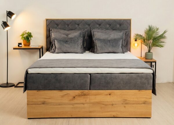 Postel boxspring Vegas 180x200 cm s úložným prostorem