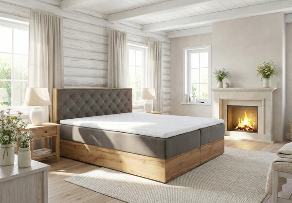 Postel boxspring Vegas 180x200 cm s úložným prostorem