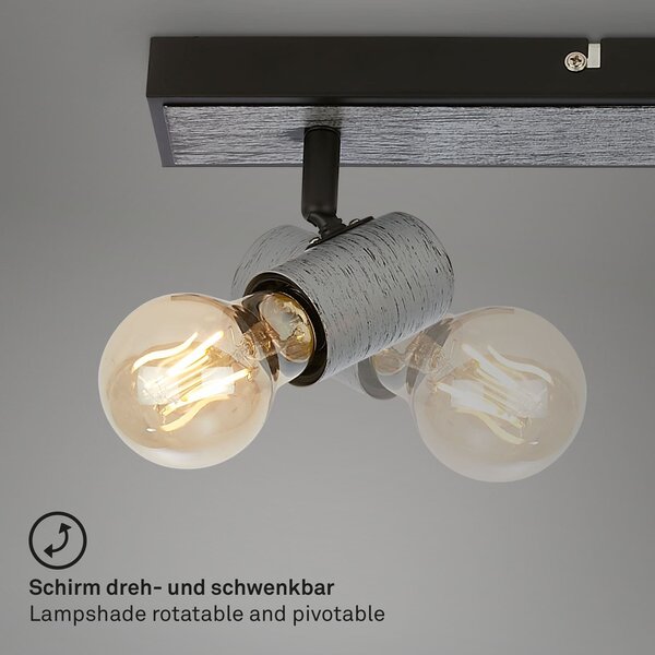 BRI 2222-044 Bodové svítidlo 63 cm 4x E27 max. 60W antická stříbrná - BRILONER