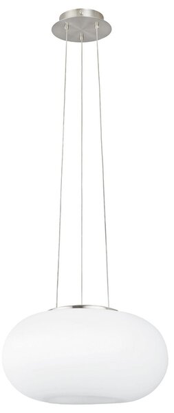 Závěsné svítidlo OPTICA opálové sklo/matný nikl, průměr 35 cm