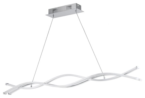 Závěsné LED svítidlo LASANA 2 chrom, šířka 100 cm
