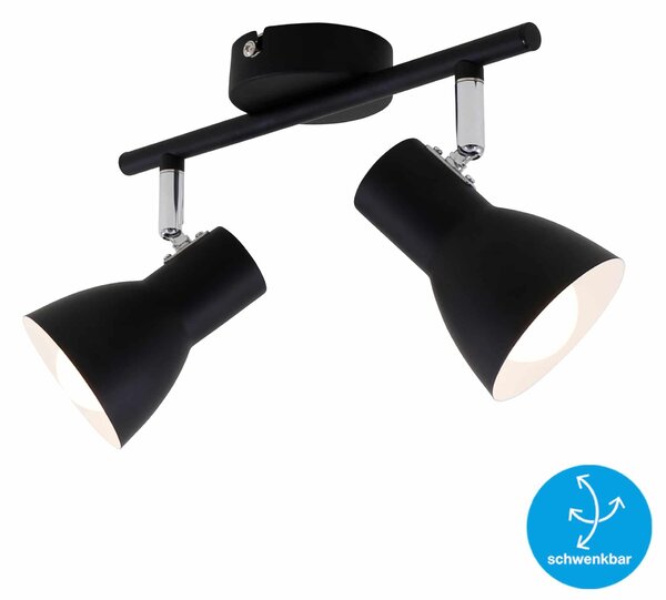 BRI 2860-025 Bodové svítidlo 27,5 cm 2x E14 25W černá - BRILONER