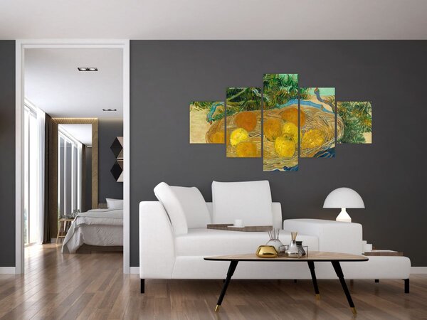 Obraz - Vincent van Gogh, Still Life of Oranges and Lemons with Blue Gloves, reprodukce (125x70 cm)