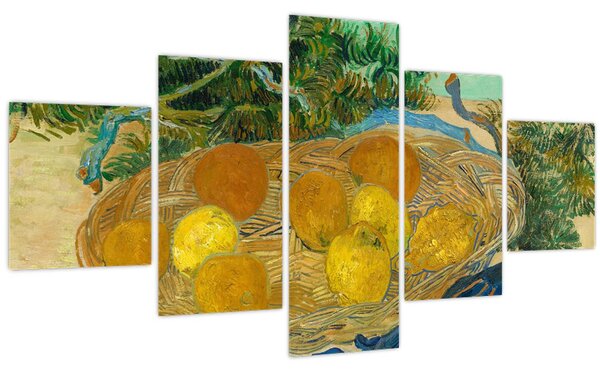 Obraz - Vincent van Gogh, Still Life of Oranges and Lemons with Blue Gloves, reprodukce (125x70 cm)