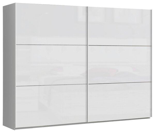 SKŘÍŇ S POSUVNÝMI DVEŘMI, bílá, vysoce lesklá bílá, 269,9/209,7/61,2 cm home24 - Šatní skříně