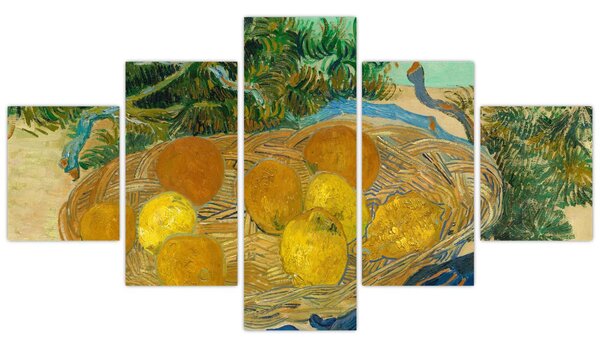 Obraz - Vincent van Gogh, Still Life of Oranges and Lemons with Blue Gloves, reprodukce (125x70 cm)