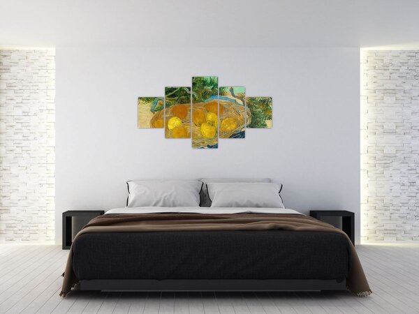 Obraz - Vincent van Gogh, Still Life of Oranges and Lemons with Blue Gloves, reprodukce (125x70 cm)