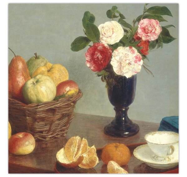 Obraz - Henri Fantin-Latour, Still Life, reprodukce (30x30 cm)