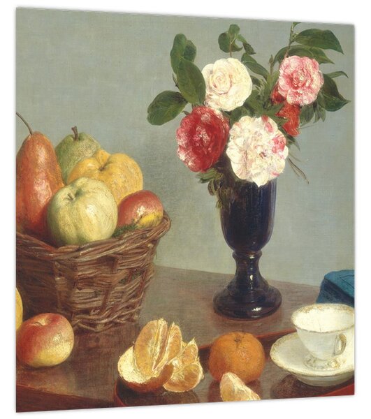 Obraz - Henri Fantin-Latour, Still Life, reprodukce (30x30 cm)