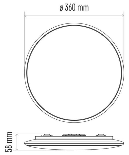 Stropní LED svítidlo STYLE 1 bílá, stmívací se změnou CCT, průměr 36 cm