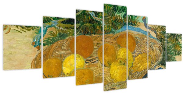 Obraz - Vincent van Gogh, Still Life of Oranges and Lemons with Blue Gloves, reprodukce (210x100 cm)