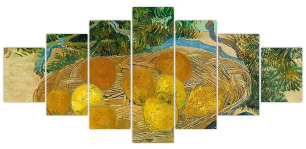 Obraz - Vincent van Gogh, Still Life of Oranges and Lemons with Blue Gloves, reprodukce (210x100 cm)