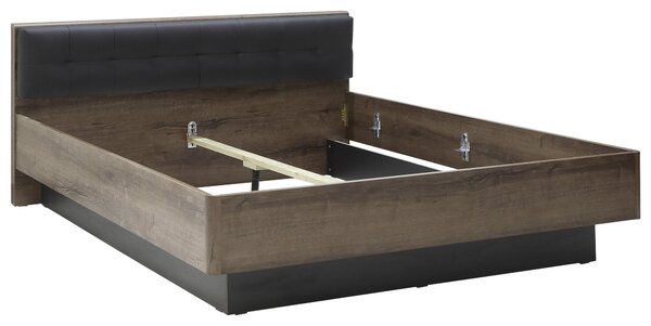 POSTEL, 180/200 cm, černá, barvy dubu Carryhome - Manželské postele