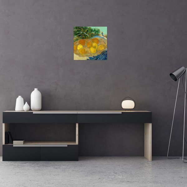 Obraz - Vincent van Gogh, Still Life of Oranges and Lemons with Blue Gloves, reprodukce (30x30 cm)