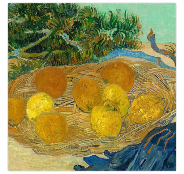 Obraz - Vincent van Gogh, Still Life of Oranges and Lemons with Blue Gloves, reprodukce (30x30 cm)