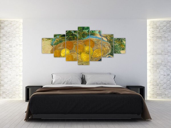 Obraz - Vincent van Gogh, Still Life of Oranges and Lemons with Blue Gloves, reprodukce (210x100 cm)