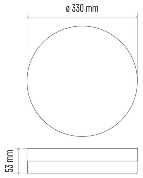 Stropní LED svítidlo TORI 1 bílá, hloubka 33 cm