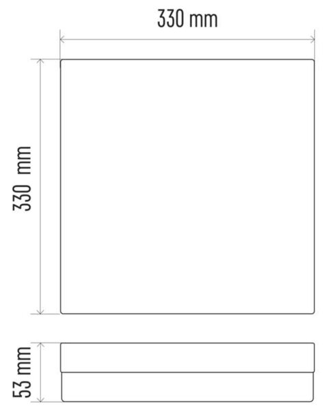 Stropní LED svítidlo TORI 4 bílá, hloubka 33 cm