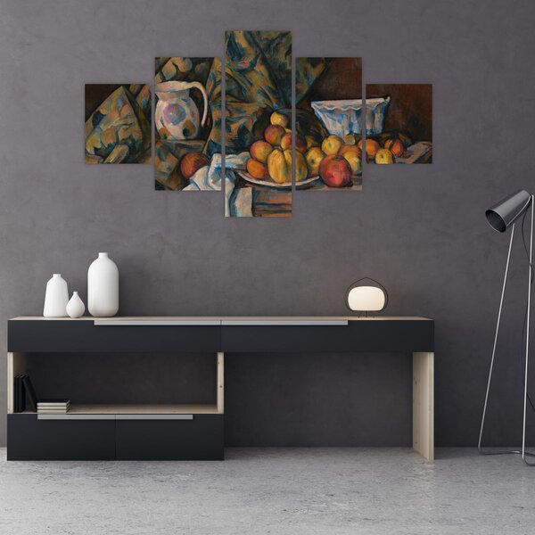 Obraz - Paul Cézanne, Still Life with Apples and Peaches, reprodukce (125x70 cm)