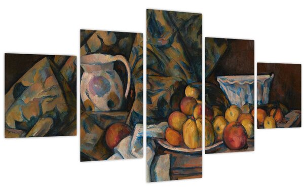 Obraz - Paul Cézanne, Still Life with Apples and Peaches, reprodukce (125x70 cm)
