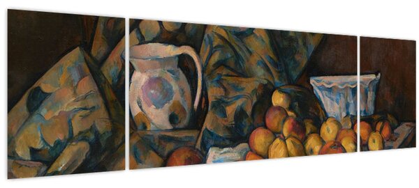 Obraz - Paul Cézanne, Still Life with Apples and Peaches, reprodukce (170x50 cm)