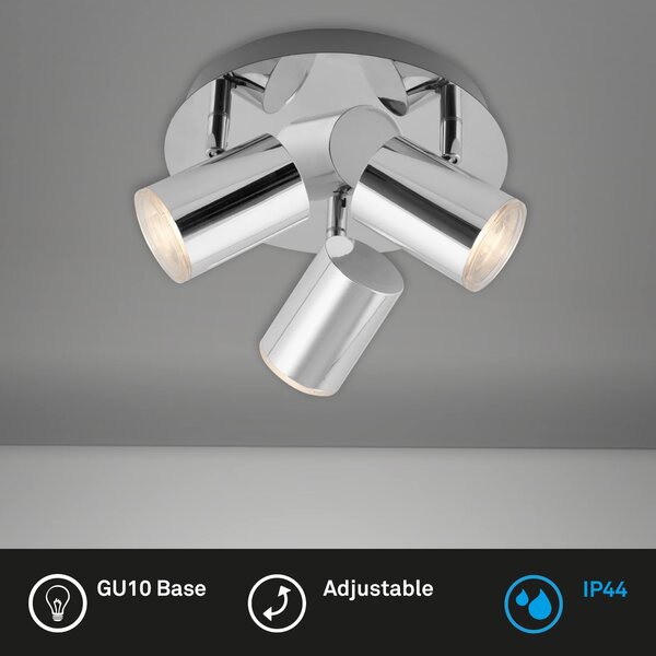 BRI 2731-038 LED bodové svítidlo pr. 21 cm 3xGU10 max. 5W chrom - BRILONER