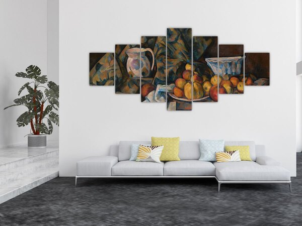 Obraz - Paul Cézanne, Still Life with Apples and Peaches, reprodukce (210x100 cm)