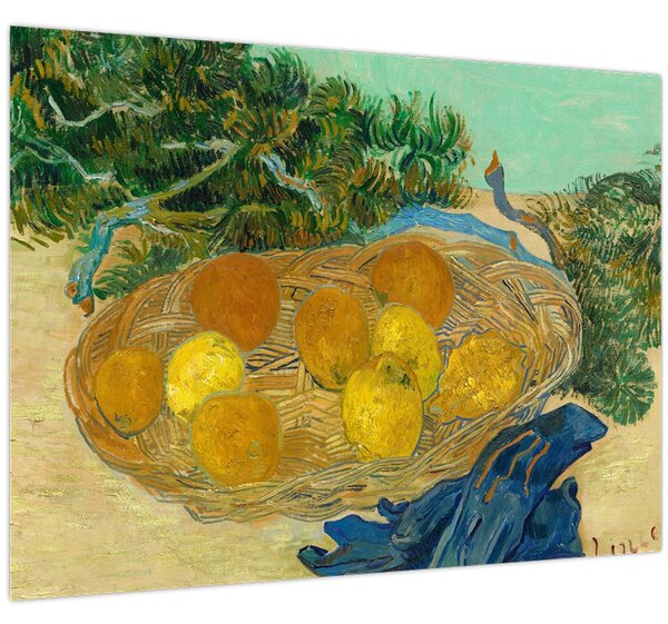 Obraz - Vincent van Gogh, Still Life of Oranges and Lemons with Blue Gloves, reprodukce (70x50 cm)