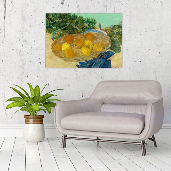 Obraz - Vincent van Gogh, Still Life of Oranges and Lemons with Blue Gloves, reprodukce (70x50 cm)