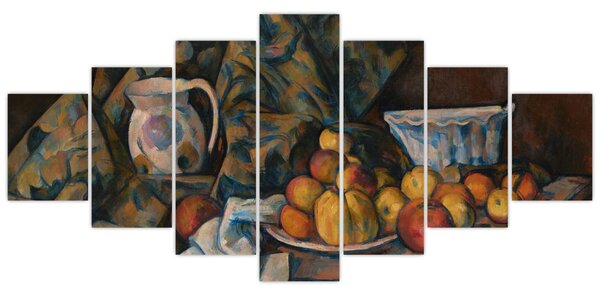 Obraz - Paul Cézanne, Still Life with Apples and Peaches, reprodukce (210x100 cm)
