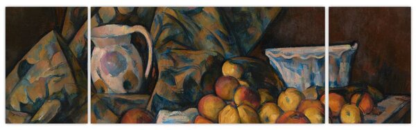 Obraz - Paul Cézanne, Still Life with Apples and Peaches, reprodukce (170x50 cm)