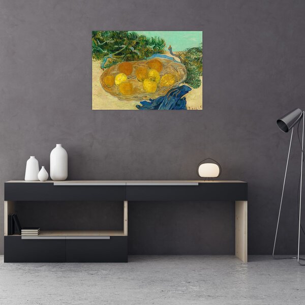 Obraz - Vincent van Gogh, Still Life of Oranges and Lemons with Blue Gloves, reprodukce (70x50 cm)