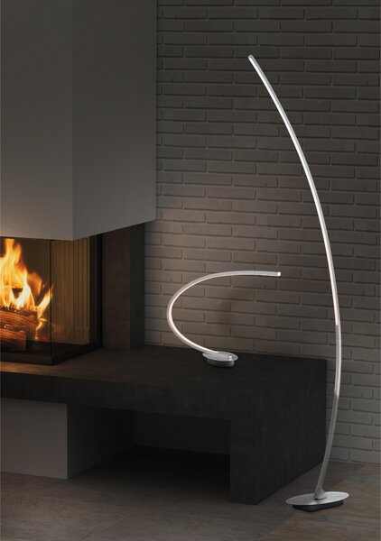 Stojací LED lampa SOLO broušený hliník